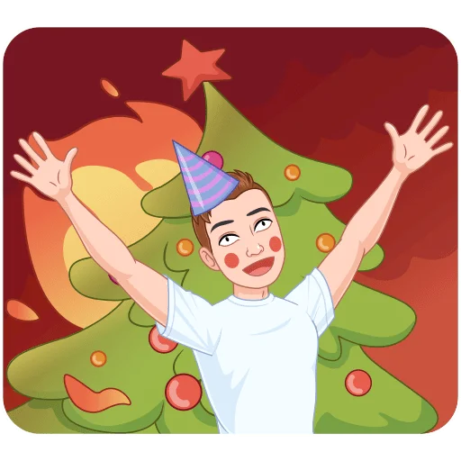 🎄 Стикер «Зимний vmoji» для Telegram