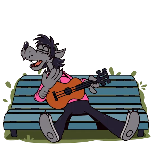 🎸 Эмодзи «Волк» для Telegram