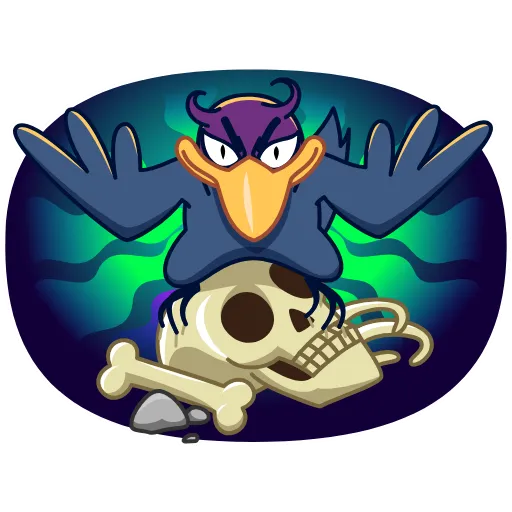 😈 Стикер «Ворон» для Telegram