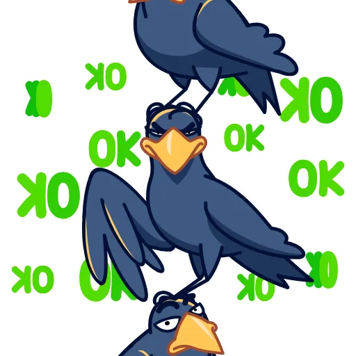 👌 Стикер «Ворон» для Telegram