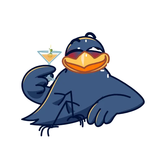 🥴 Стикер «Ворон» для Telegram
