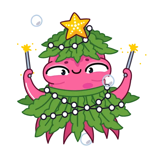 🎄 Эмодзи «Восьминогий вайб» для Telegram