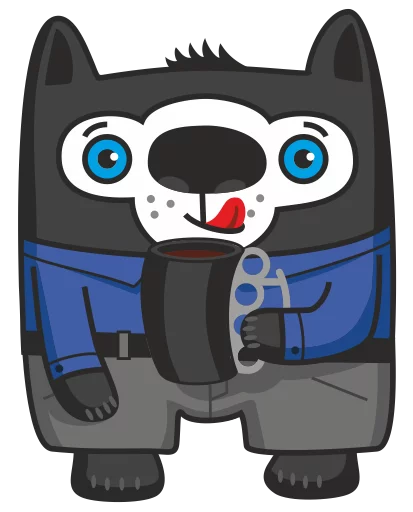 ☕ Стикер «VovkusTheWolf» для Telegram