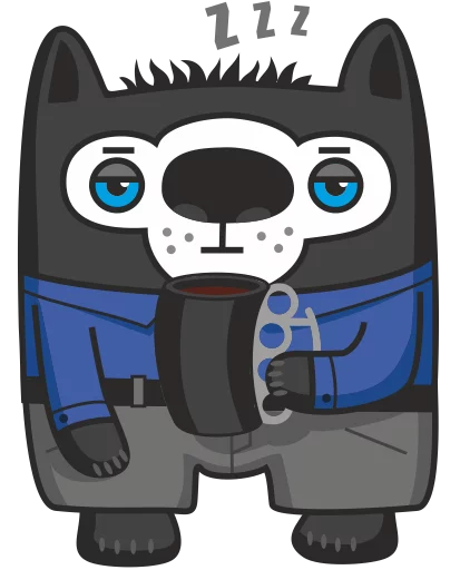 ☕ Стикер «VovkusTheWolf» для Telegram
