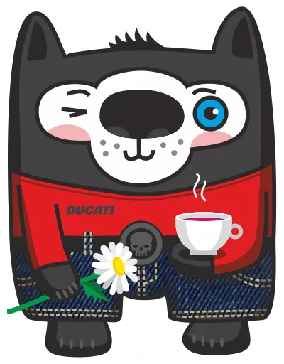 ☕ Стикер «VovkusTheWolf» для Telegram