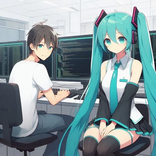 👨‍💻 Стикер «VOLT Hatsune Miku» для Telegram