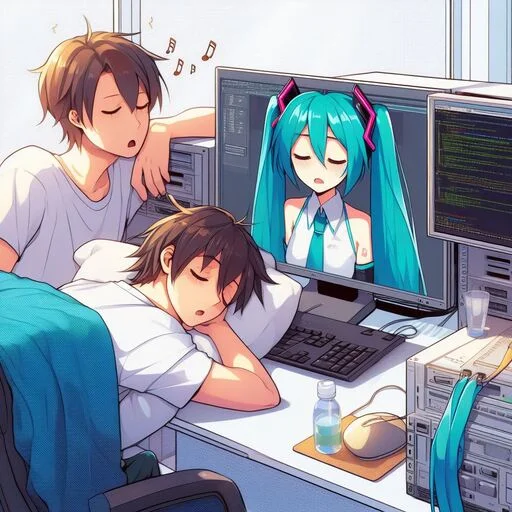 😴 Стикер «VOLT Hatsune Miku» для Telegram