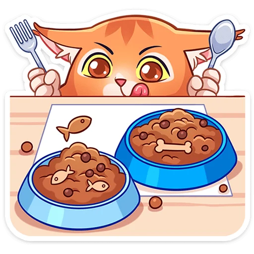 ⭐ Стикер «Пёс и кот – хорошие соседи.» для Telegram