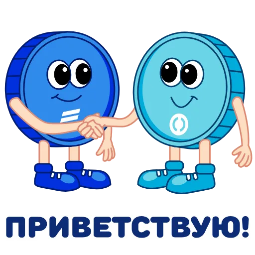 👋 Стикер «ВТБ и Открытие» для Telegram