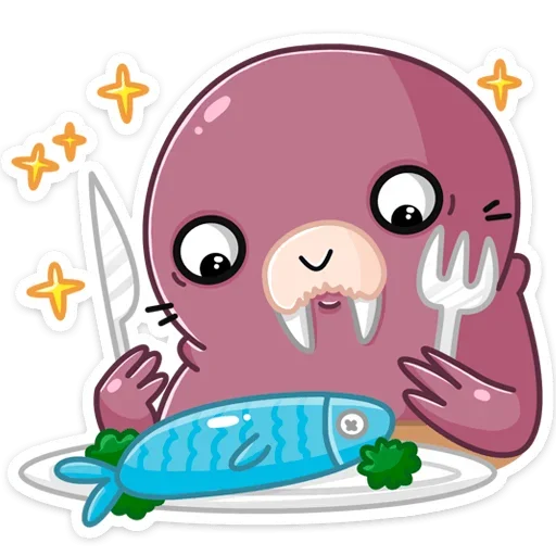 🐟 Стикер «Уолли» для Telegram