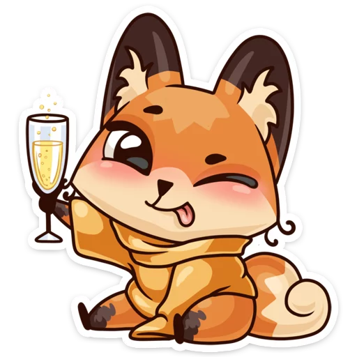 🥂 Стикер «Вместе теплее» для Telegram