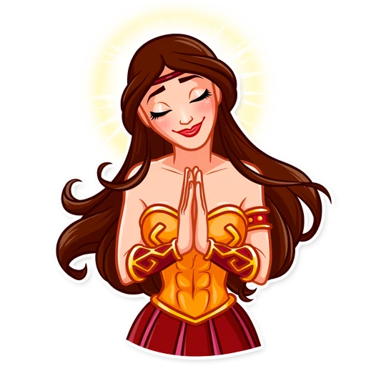 🙏 Стикер «Warrior Queen» для Telegram
