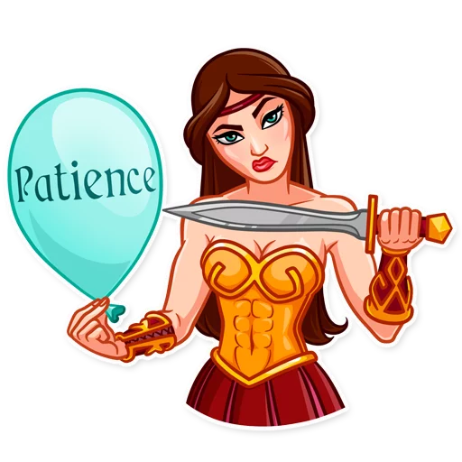 😐 Стикер «Warrior Queen» для Telegram