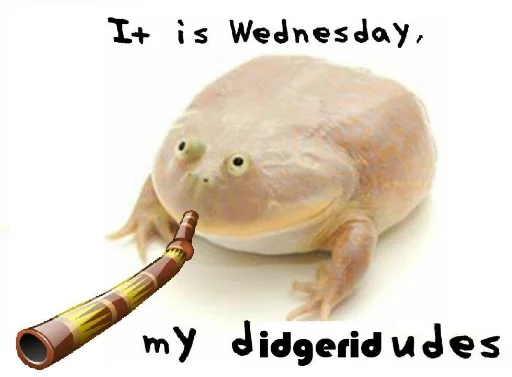 🎷 Стикер «Wednesday My Dudes» для Telegram