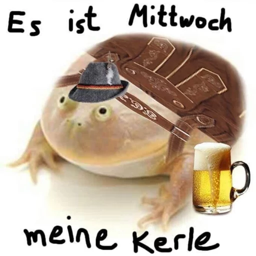 🇩🇪 Стикер «Wednesday My Dudes» для Telegram