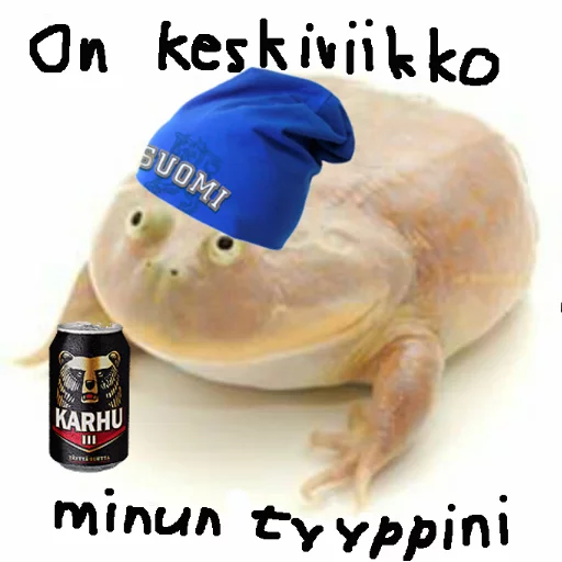 🇫🇮 Стикер «Wednesday My Dudes» для Telegram