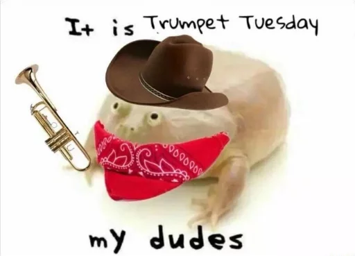 🎺 Стикер «Wednesday My Dudes» для Telegram