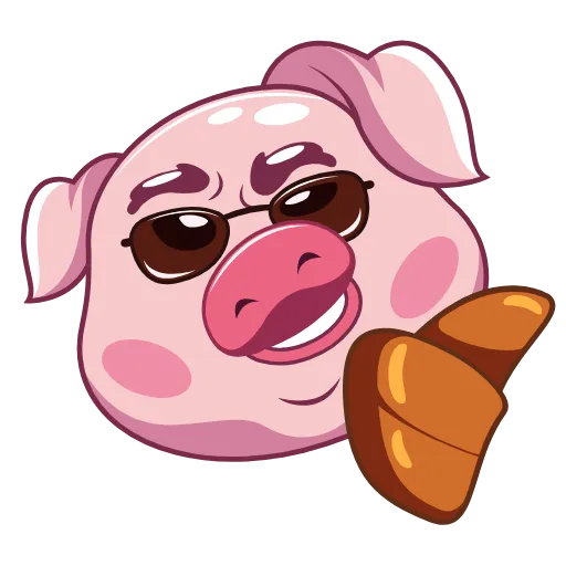 👍 Стикер «Wellfed Pig» для Telegram