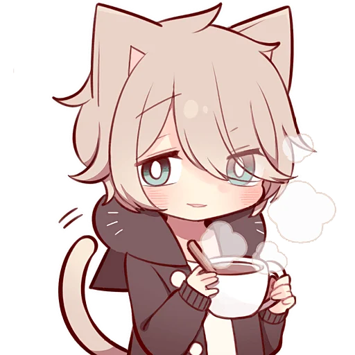 ☕️ Стикер «Коричневый котенок» для Telegram