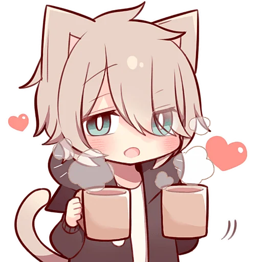 ☕️ Стикер «Коричневый котенок» для Telegram