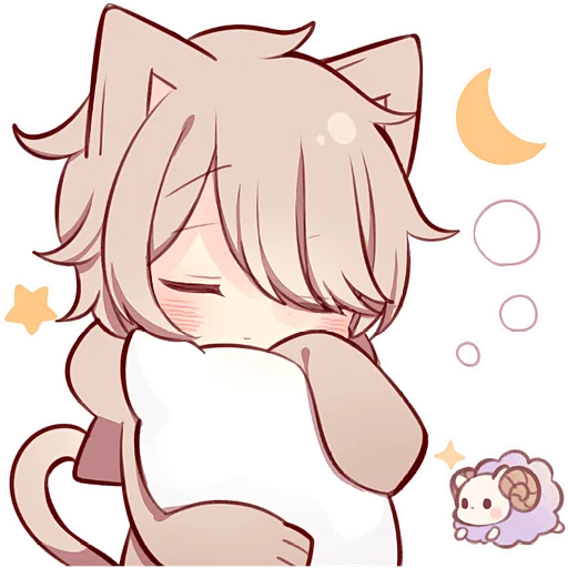 😴 Стикер «Коричневый котенок» для Telegram