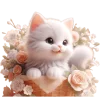 💐 Эмодзи «Белая котька» для Telegram