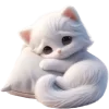 🫠 Эмодзи «Белая котька» для Telegram