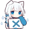 🙅‍♀ Эмодзи «Белая кошечка» для Telegram