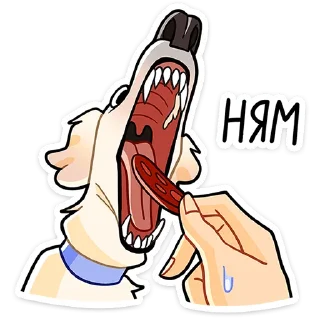 🐶 Стикер «Белый» для Telegram