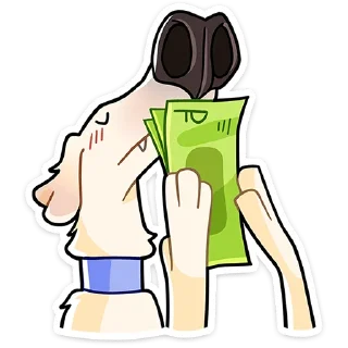 🐶 Стикер «Белый» для Telegram