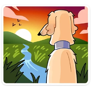 🐶 Стикер «Белый» для Telegram