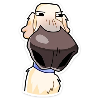 👃 Стикер «Белый» для Telegram