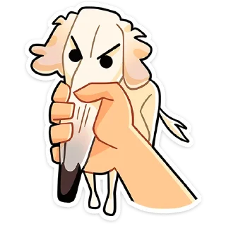 🤫 Стикер «Белый» для Telegram