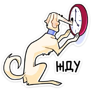 🐶 Стикер «Белый» для Telegram