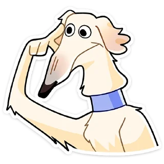 🐶 Стикер «Белый» для Telegram