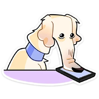 🐶 Стикер «Белый» для Telegram