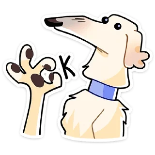 🐶 Стикер «Белый» для Telegram