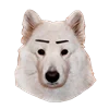 🤨 Эмодзи «White Dog Emoji» для Telegram