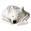😴 Эмодзи «White Dog Emoji» для Telegram