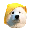 😶 Эмодзи «White Dog Emoji» для Telegram