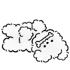 🐶 Эмодзи «White emoji kwii» для Telegram
