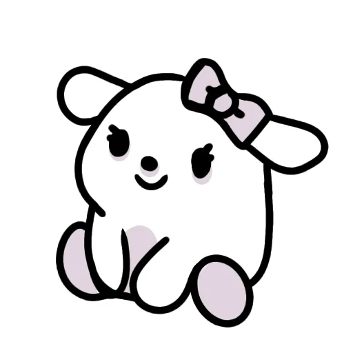 Стикерпак White Kitty для Telegram — скачать