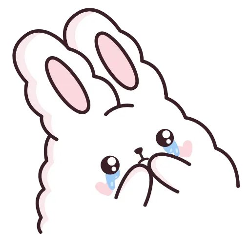 🥺 Эмодзи «Кролик Супчик белый» для Telegram