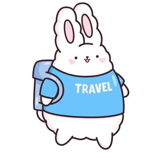 🎒 Эмодзи «Кролик Супчик белый» для Telegram