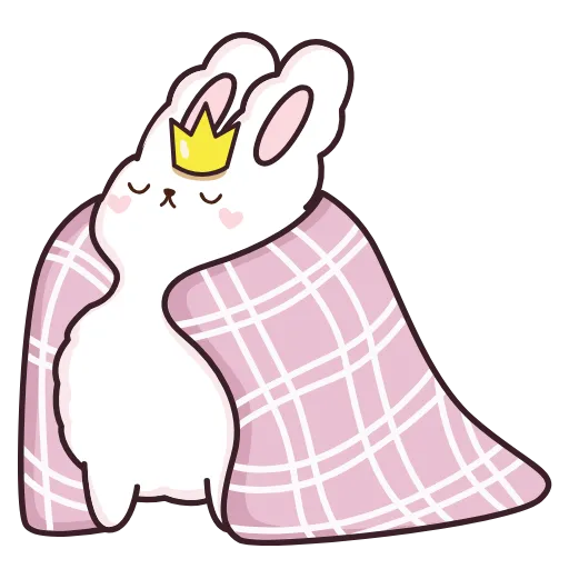 👑 Эмодзи «Кролик Супчик белый» для Telegram