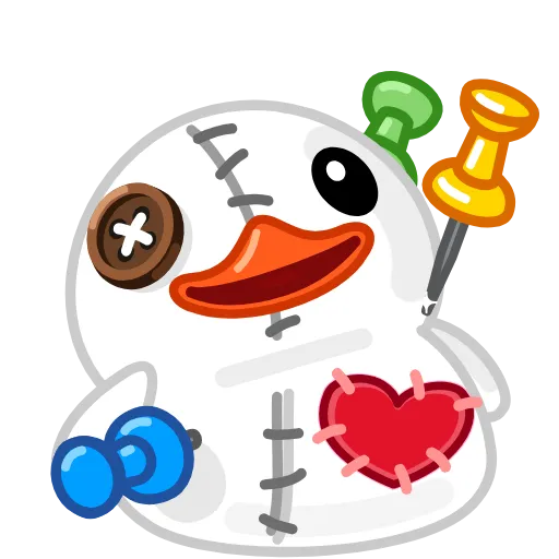 📌 Стикер «White Duck» для Telegram