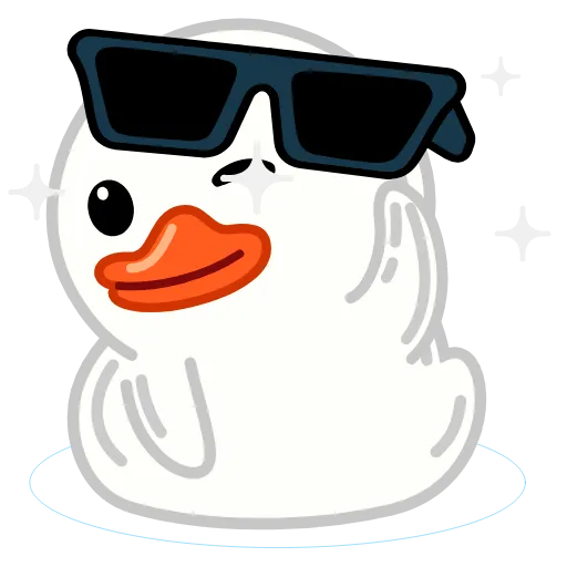 😎 Стикер «White Duck» для Telegram