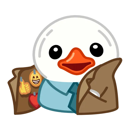 😫 Стикер «White Duck» для Telegram