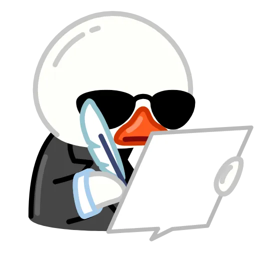 😍 Стикер «White Duck» для Telegram