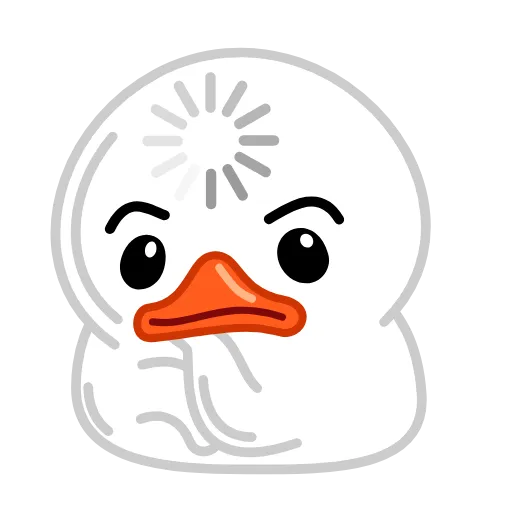 🤔 Стикер «White Duck» для Telegram